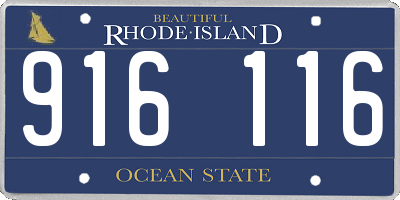 RI license plate 916116