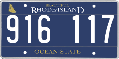 RI license plate 916117
