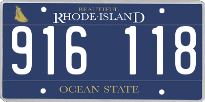 RI license plate 916118