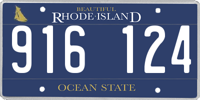 RI license plate 916124
