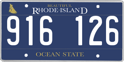 RI license plate 916126