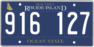 RI license plate 916127