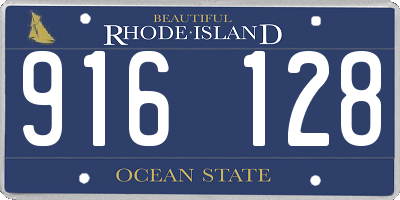 RI license plate 916128