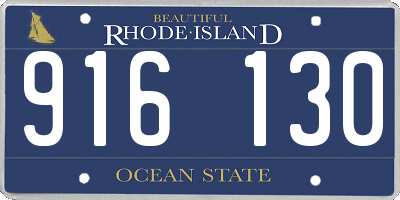 RI license plate 916130
