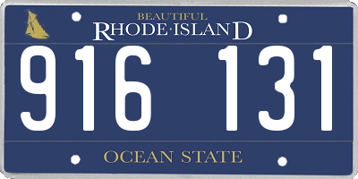 RI license plate 916131