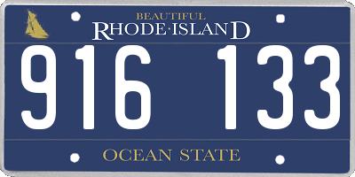 RI license plate 916133