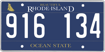 RI license plate 916134