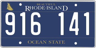 RI license plate 916141