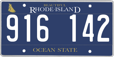 RI license plate 916142