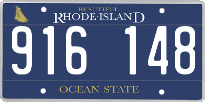 RI license plate 916148
