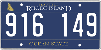 RI license plate 916149