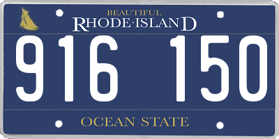 RI license plate 916150