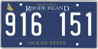 RI license plate 916151