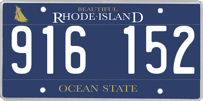 RI license plate 916152