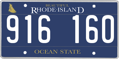 RI license plate 916160
