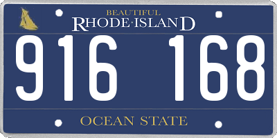 RI license plate 916168