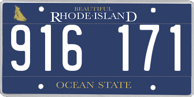 RI license plate 916171
