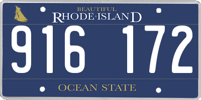 RI license plate 916172