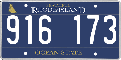 RI license plate 916173
