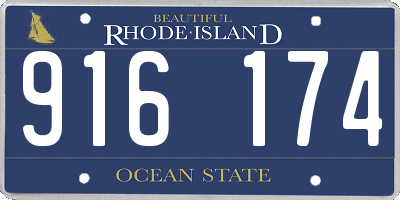 RI license plate 916174