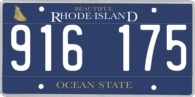 RI license plate 916175