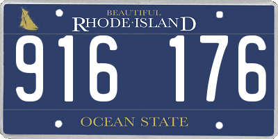 RI license plate 916176