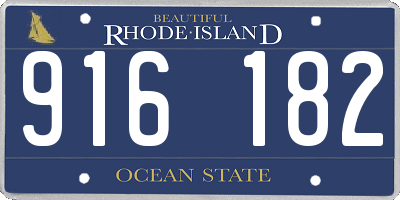 RI license plate 916182