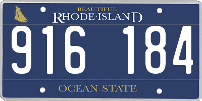 RI license plate 916184