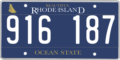 RI license plate 916187