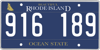 RI license plate 916189