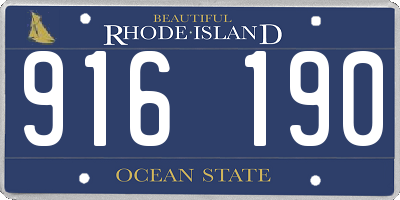 RI license plate 916190