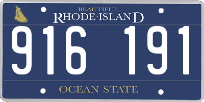 RI license plate 916191