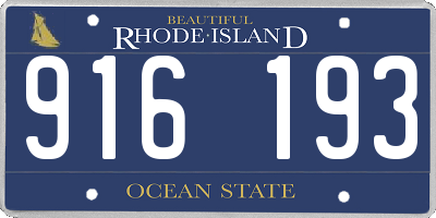 RI license plate 916193