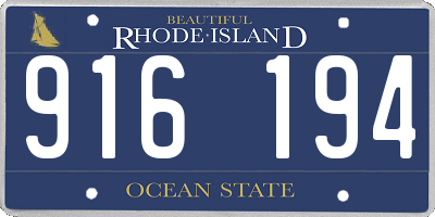 RI license plate 916194