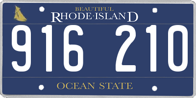 RI license plate 916210