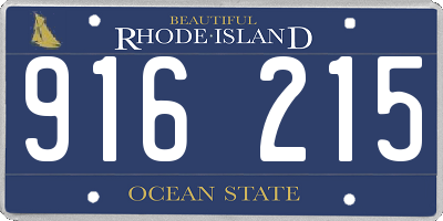 RI license plate 916215