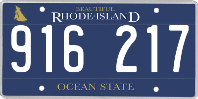 RI license plate 916217