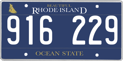 RI license plate 916229
