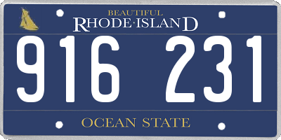 RI license plate 916231
