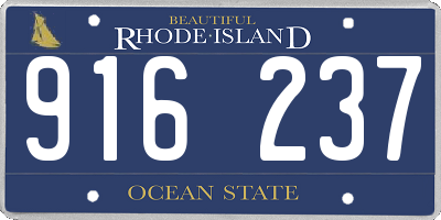 RI license plate 916237