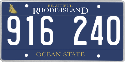 RI license plate 916240
