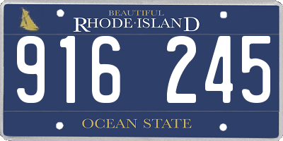 RI license plate 916245