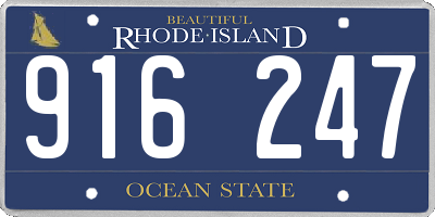 RI license plate 916247