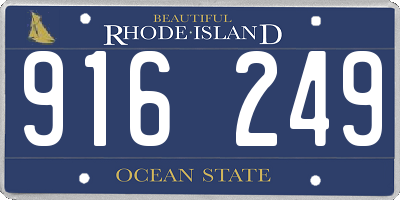 RI license plate 916249