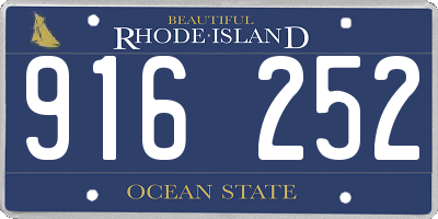 RI license plate 916252