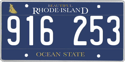 RI license plate 916253