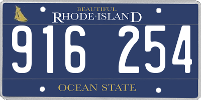 RI license plate 916254