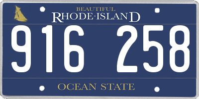 RI license plate 916258