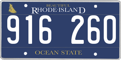 RI license plate 916260