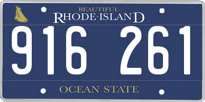 RI license plate 916261